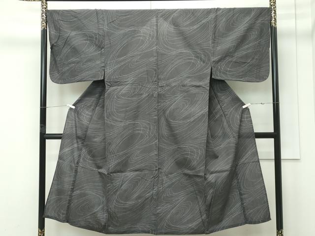 平和屋着物∴夏物　男性　浴衣　流線文　綿　逸品　CABG7228rv