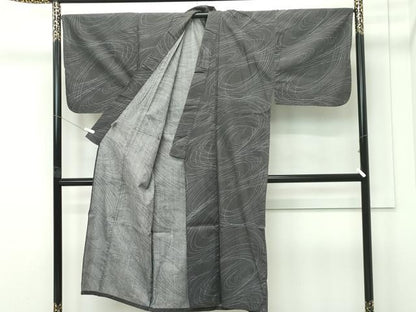 平和屋着物∴夏物　男性　浴衣　流線文　綿　逸品　CABG7228rv