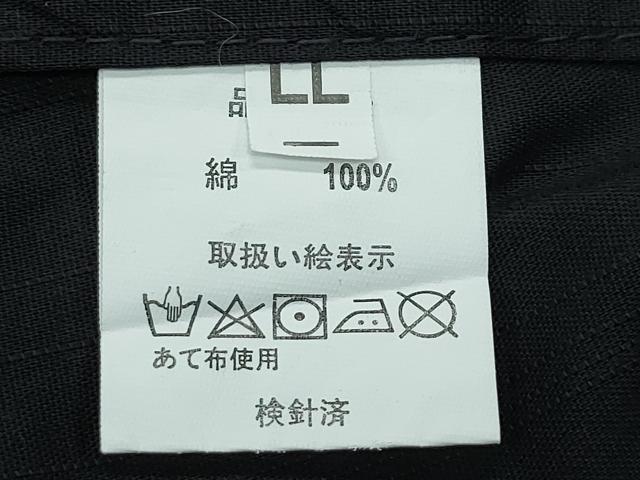 平和屋着物∴夏物　男性　浴衣　色無地　黒　室町物語　綿　逸品　CABG7230rv
