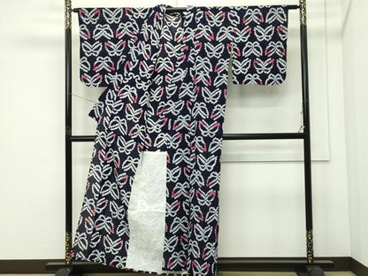 平和屋着物∴夏物　浴衣　有松鳴海絞り　舞蝶文　綿　逸品　未使用　CABG7238rv