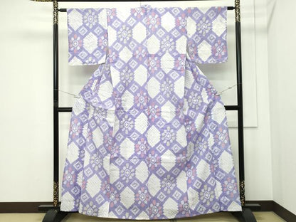 平和屋着物∴夏物　浴衣　有松鳴海絞り　花菱文　綿　逸品　未使用　CABG7239rv