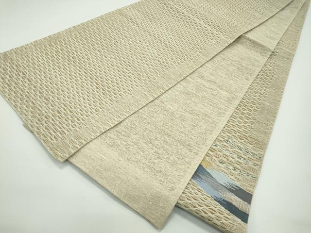 平和屋着物▽太鼓柄袋帯　スリーシーズン　春夏秋　すくい織　霞文　金銀糸　正絹　逸品　CABG7241rv