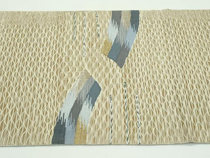 平和屋着物▽太鼓柄袋帯　スリーシーズン　春夏秋　すくい織　霞文　金銀糸　正絹　逸品　CABG7241rv