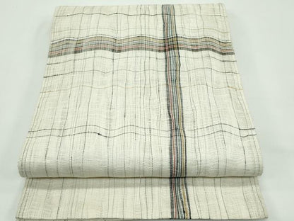 平和屋着物▽太鼓柄袋帯　スリーシーズン　春夏秋　すくい織　十字文様　正絹　逸品　CABG7242rv