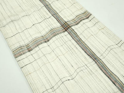 平和屋着物▽太鼓柄袋帯　スリーシーズン　春夏秋　すくい織　十字文様　正絹　逸品　CABG7242rv