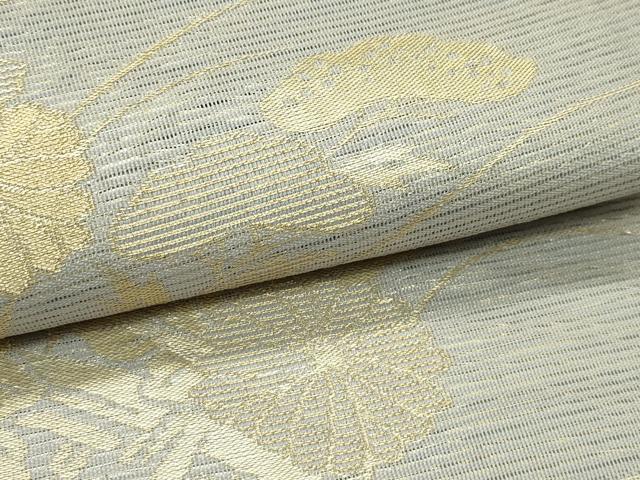 平和屋着物＊夏物 六通柄袋帯 玉すだれ 籬秋草文 金糸 正絹 逸品 CABG7253rv