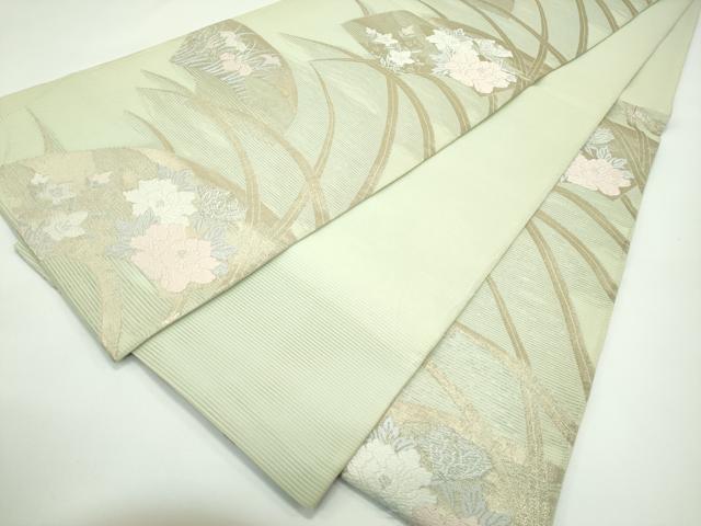 平和屋着物＊夏物 六通柄袋帯 唐織 地紙草花文 金糸 正絹 逸品 CABG7256rv