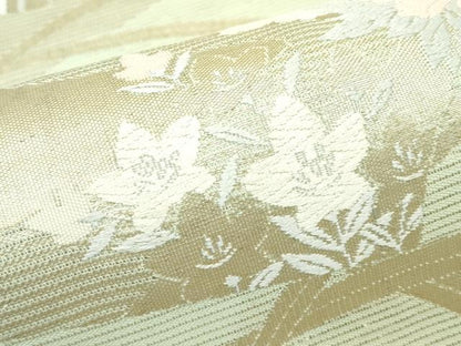 平和屋着物＊夏物 六通柄袋帯 唐織 地紙草花文 金糸 正絹 逸品 CABG7256rv