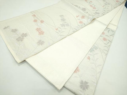 平和屋着物＊夏物 六通柄袋帯 撫子 銀糸 未使用 CABG7258rv