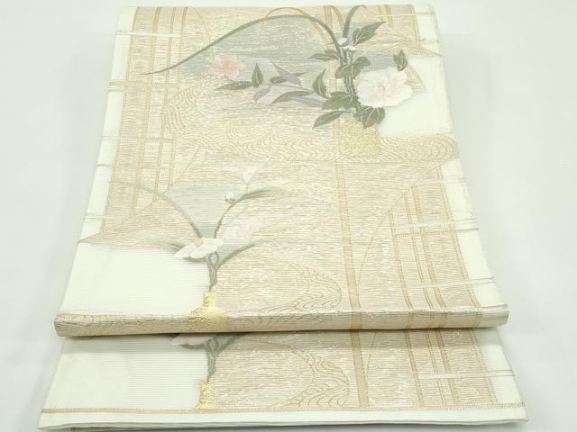 平和屋着物＊夏物 六通柄袋帯 打水の涼 金糸 正絹 逸品 CABG7259rv