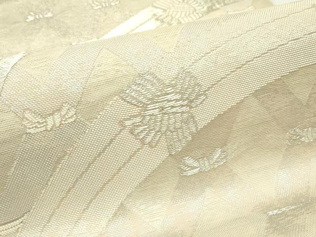 平和屋着物＊夏物 六通柄袋帯 籬文様 銀糸 正絹 逸品 CABG7262rv