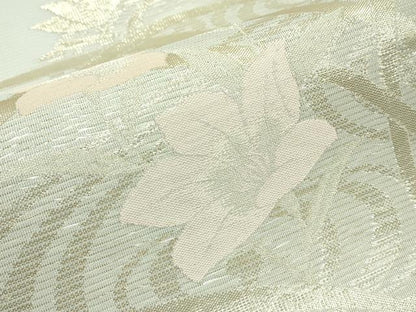 平和屋着物＊夏物 六通柄袋帯 流水草花文 金糸 正絹 逸品 CABG7265rv