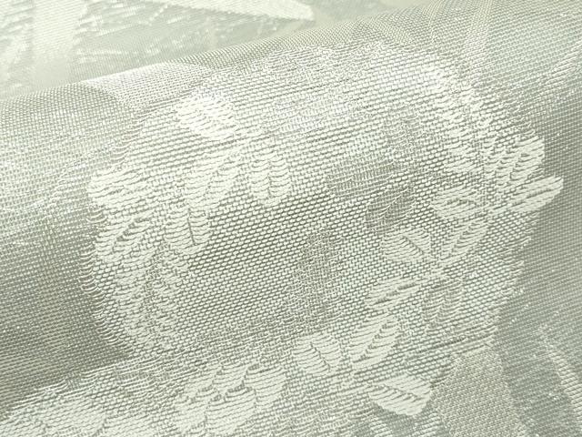 平和屋着物＊夏物 六通柄袋帯 雪輪草花文 銀糸 正絹 逸品 未使用 CABG7266rv