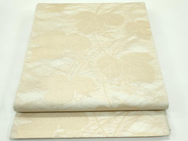 平和屋着物＊夏物 六通柄袋帯 葡萄蔦の葉文 金糸 正絹 逸品 CABG7269rv