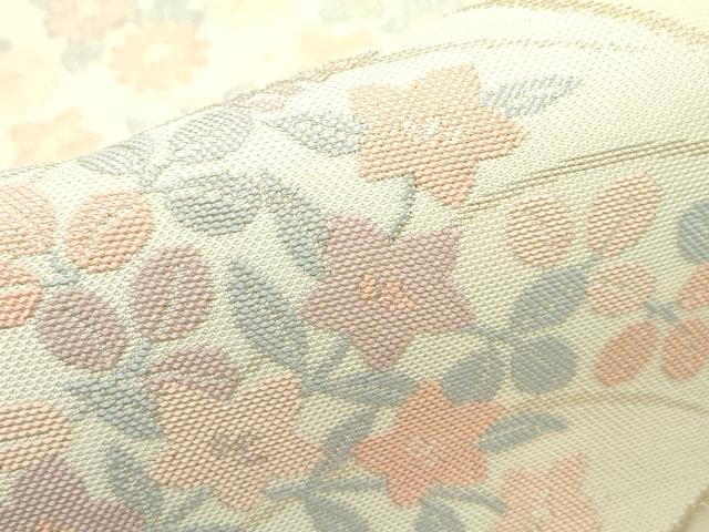 平和屋着物＊夏物 六通柄袋帯 地紙秋草文 金糸 正絹 逸品 CABG7273rv