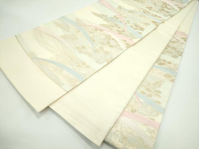 平和屋着物＊夏物 六通柄袋帯 萩 金糸 正絹 逸品 CABG7275rv