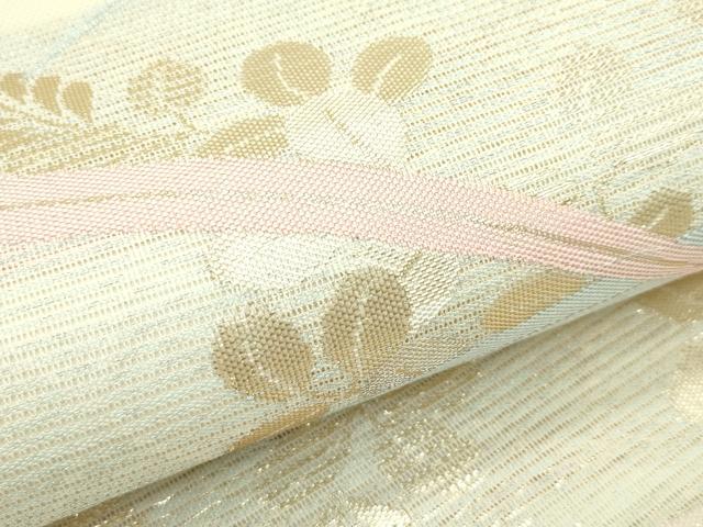 平和屋着物＊夏物 六通柄袋帯 萩 金糸 正絹 逸品 CABG7275rv