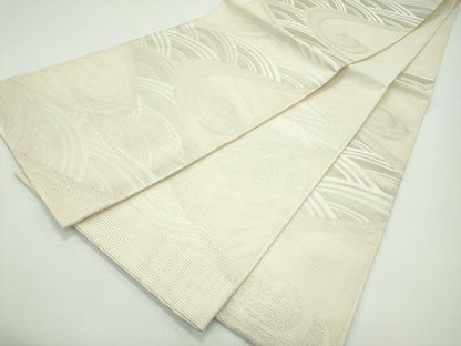 平和屋着物＊夏物 六通柄袋帯 唐織 流水文 銀糸 正絹 逸品 CABG7277rv