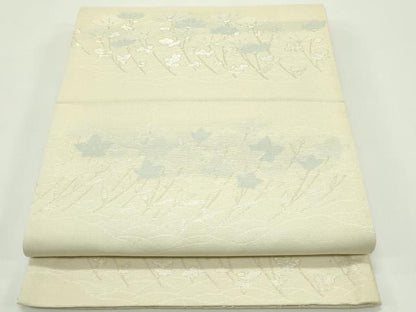 平和屋着物＊夏物 六通柄袋帯 菊 桔梗 銀糸 正絹 逸品 CABG7281rv