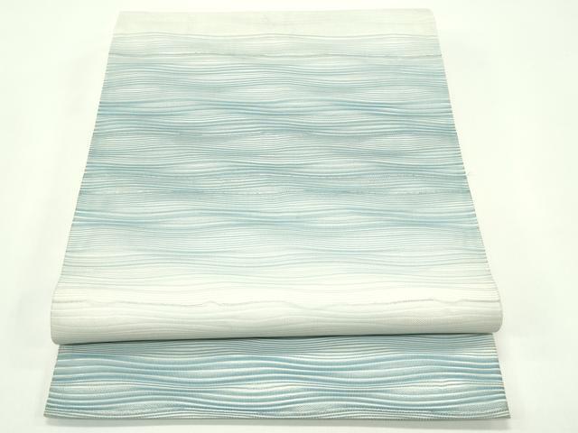 平和屋着物＊夏物 太鼓柄袋帯 霞文 銀糸 正絹 逸品 CABG7282rv