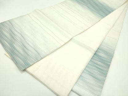 平和屋着物＊夏物 太鼓柄袋帯 霞文 銀糸 正絹 逸品 CABG7282rv