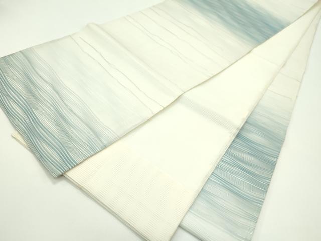 平和屋着物＊夏物 太鼓柄袋帯 霞文 銀糸 正絹 逸品 CABG7282rv