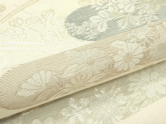 平和屋着物＊夏物 六通柄袋帯 秋草霞文 金糸 正絹 逸品 未使用 CABG7286rv