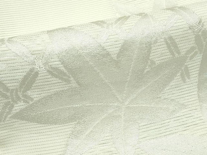 平和屋着物＊夏物 六通柄袋帯 籬楓文 銀糸 正絹 逸品 未使用 CABG7288rv