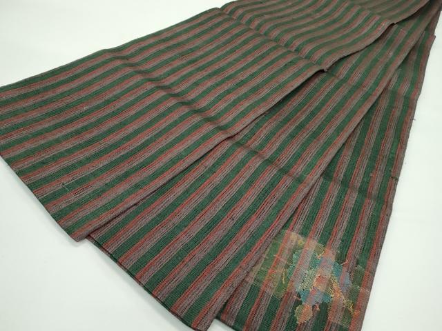 平和屋着物＊夏物 太鼓柄袋帯 紬地 蔦の葉文様 正絹 逸品 CABG7290rv