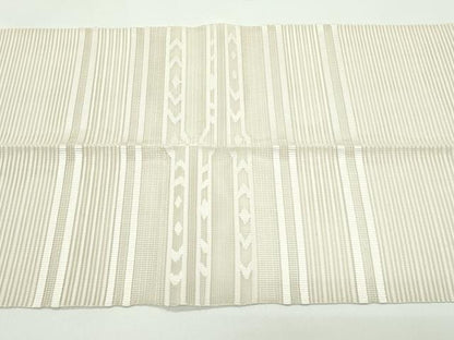 平和屋着物＊夏物　八寸名古屋帯　絽綴れ　横段文　正絹　逸品　CABG7298rv