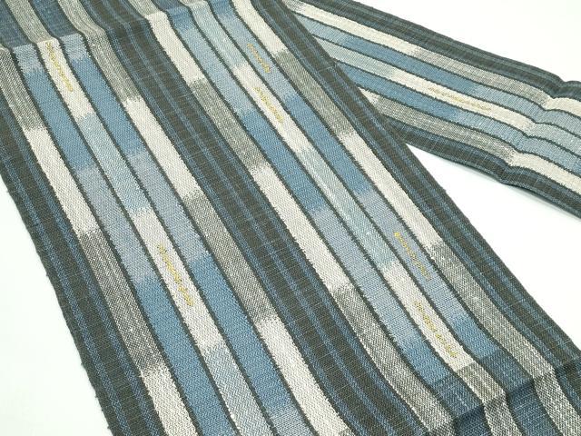 平和屋着物＊夏物　八寸名古屋帯　間道　正絹　逸品　未使用　CABG7299rv