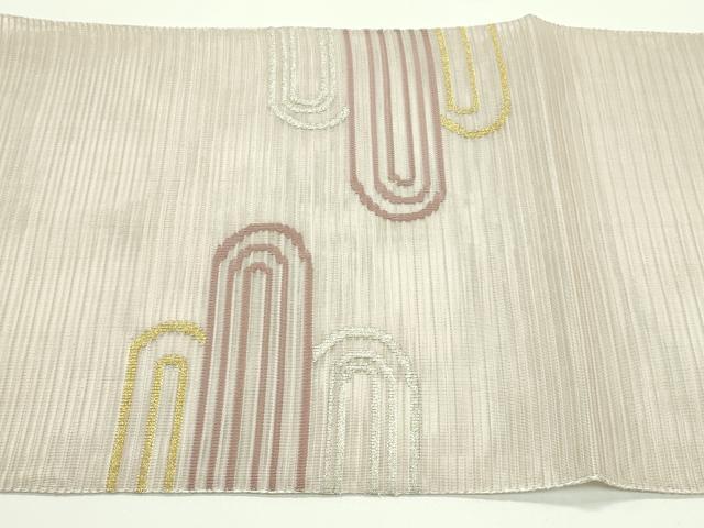 平和屋着物＊夏物 太鼓柄袋帯 絽綴れ 霞文 金銀糸 正絹 逸品 CABG7309rv