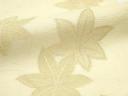 平和屋着物＊夏物 全通柄袋帯 芝草楓文 金糸 正絹 逸品 CABG7310rv