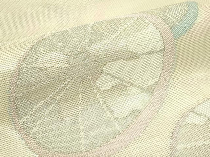 平和屋着物＊夏物 太鼓柄袋帯 番傘 銀糸 正絹 逸品 CABG7311rv