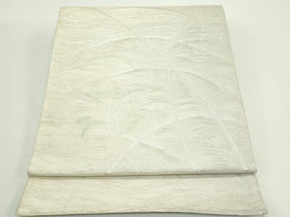 平和屋着物＊夏物 六通柄袋帯 草木文 銀糸 正絹 逸品 CABG7312rv