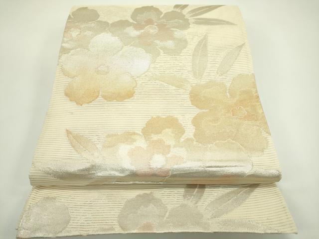 平和屋着物＊夏物 六通柄袋帯 草花文 金銀彩 正絹 逸品 CABG7313rv