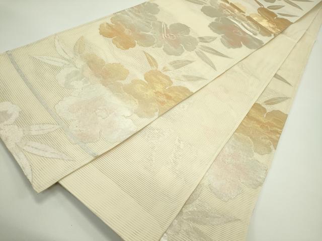 平和屋着物＊夏物 六通柄袋帯 草花文 金銀彩 正絹 逸品 CABG7313rv