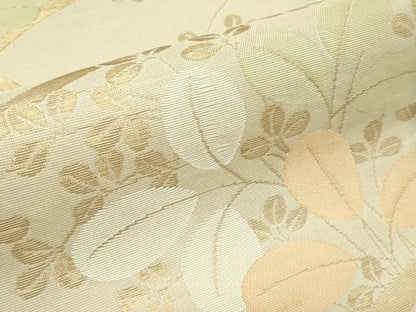 平和屋着物＊夏物 六通柄袋帯 芝草萩文 金糸 正絹 逸品 CABG7314rv