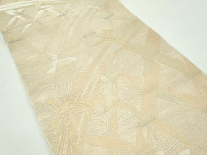平和屋着物＊夏物　六通柄名古屋帯　籬文様　金銀糸　正絹　逸品　CABG7320rv