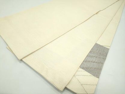 平和屋着物＊夏物 太鼓柄袋帯 市松流線文 金銀彩 正絹 逸品 CABG7321rv