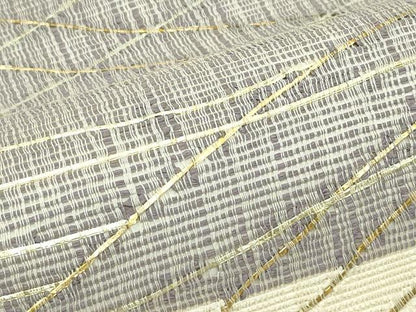 平和屋着物＊夏物 太鼓柄袋帯 市松流線文 金銀彩 正絹 逸品 CABG7321rv