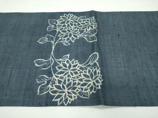 平和屋着物＊夏物 六通柄袋帯 作家物 手描き 枝花文 三越扱い 麻 逸品 CABG7322rv