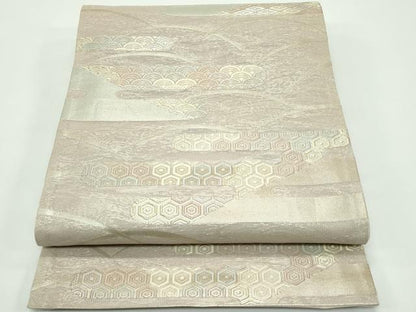 平和屋着物＊夏物 六通柄袋帯 薫風 エ霞吉祥芝草文 金銀糸 正絹 逸品 CABG7325rv