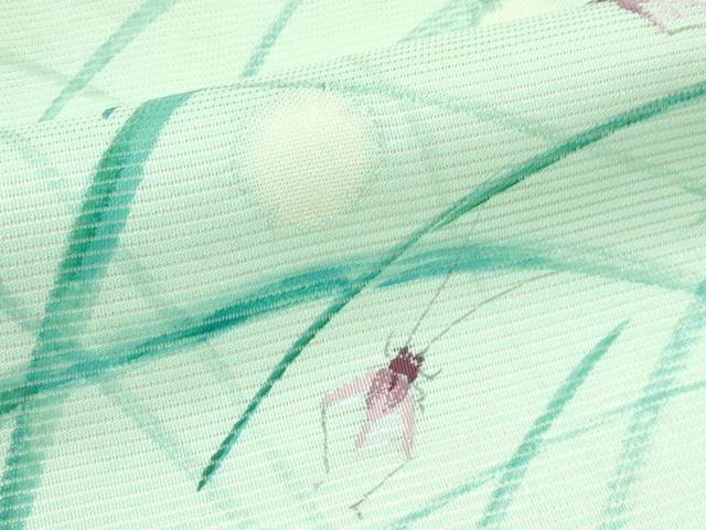 平和屋着物＊夏物　九寸名古屋帯　手描き　夏虫　露芝文　正絹　逸品　CABG7328rv