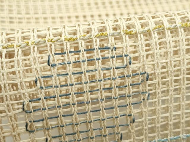 平和屋着物＊夏物　八寸名古屋帯　羅　霞丸文　金銀糸　正絹　逸品　未使用　CABG7333rv