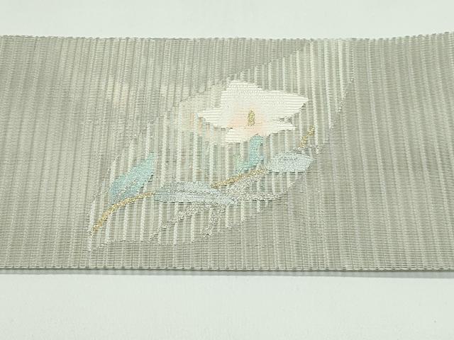 平和屋着物＊夏物　八寸名古屋帯　絽綴れ　枝花文　金銀糸　正絹　逸品　CABG7335rv
