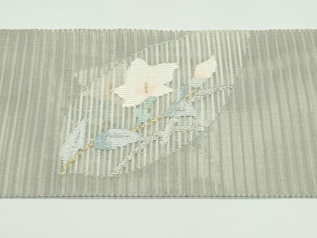平和屋着物＊夏物　八寸名古屋帯　絽綴れ　枝花文　金銀糸　正絹　逸品　CABG7335rv