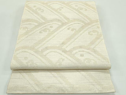 平和屋着物＊夏物　八寸名古屋帯　立波文　正絹　逸品　CABG7336rv