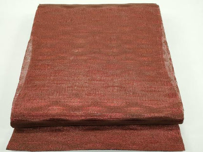 平和屋着物＊夏物　全通柄袋帯　よろけ縞　正絹　逸品　CABG7341rv