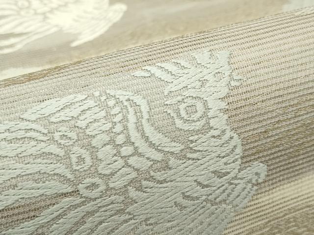 平和屋着物＊夏物 西陣 姫野織物謹製 六通柄袋帯 唐織 野分 鳳凰霞文 金糸 証紙付き 正絹 逸品 CABG7344rv